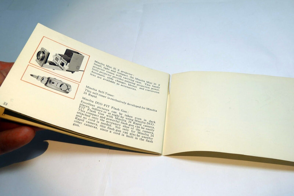 Minolta 24 Rapid  rangefinder Camera  Instruction Owners Manual  Guide English E