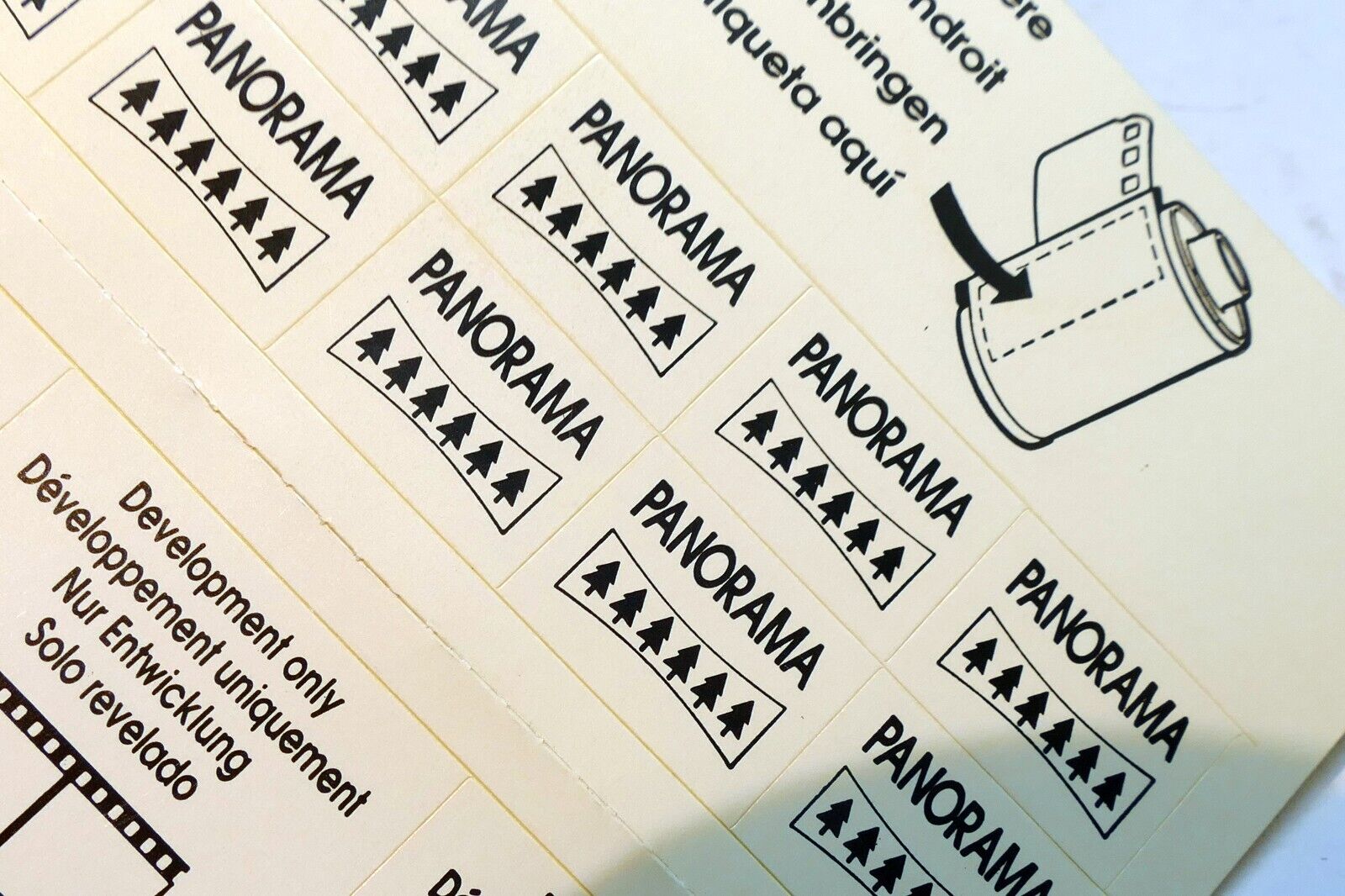 12 35mm film development stickers (panorama standard only)