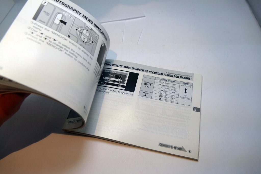 FUJIFILM FINEPIX 3800 DIGITAL CAMERA OWNER'S MANUAL GUIDE BOOK