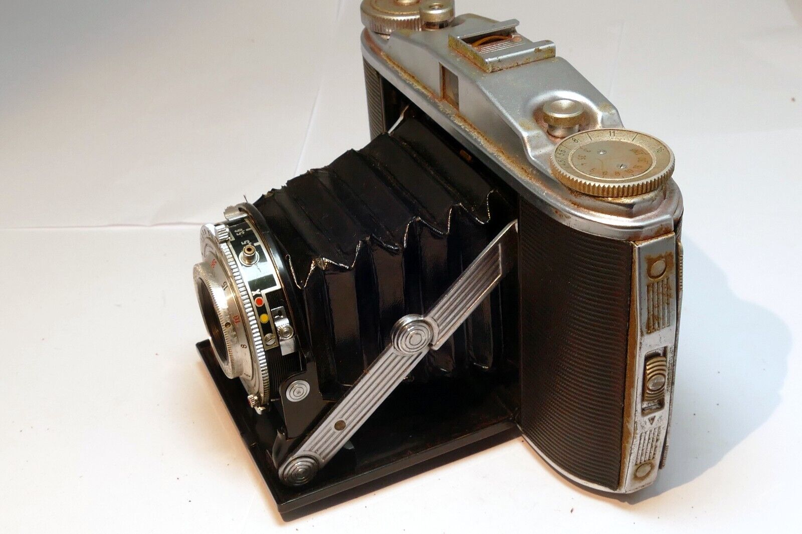 Agfa-Ansco Speedex Special Folding Camera With 85mm f/4.5 Apotar Lens 4X5 medium