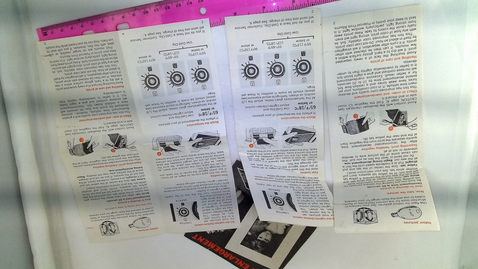 Polaroid Automatic 104 Land Camera Flash film loading Short Guide type 2 108