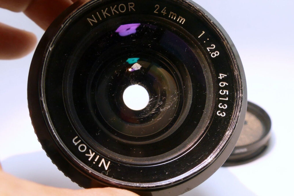 Nikon 24mm f2.8 Ai Lens prime Wide angle with fungus webbing inside - AS IS read