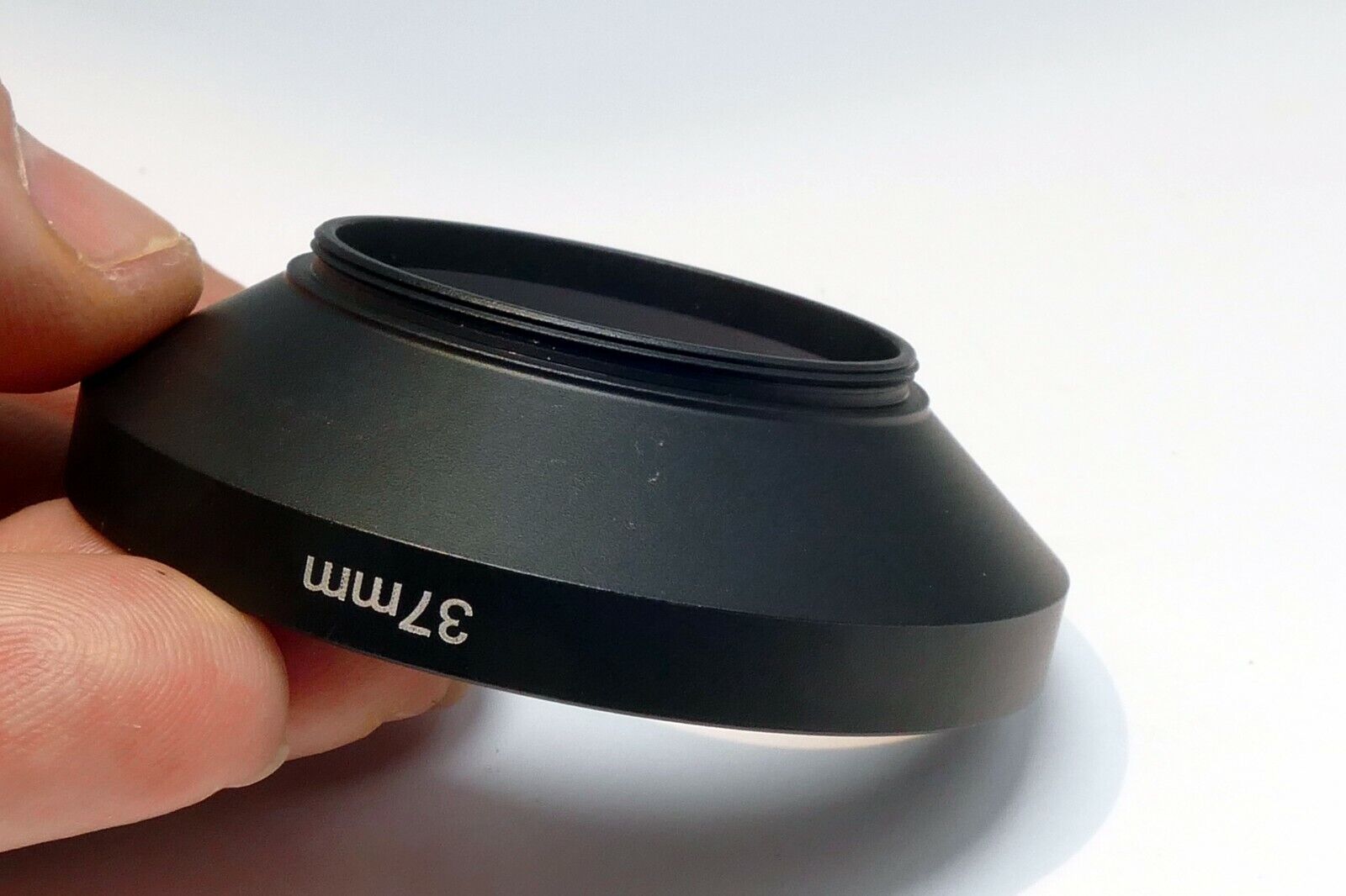 37mm Lens Hood Shade screw in metal  black wide angle