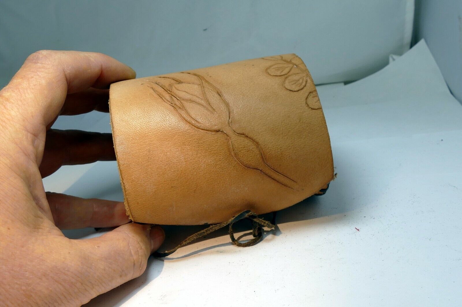 Handmade Hard lens case 2.5X3.5" 28mm f2.8 50mm f1.4 lens (wild west) leather