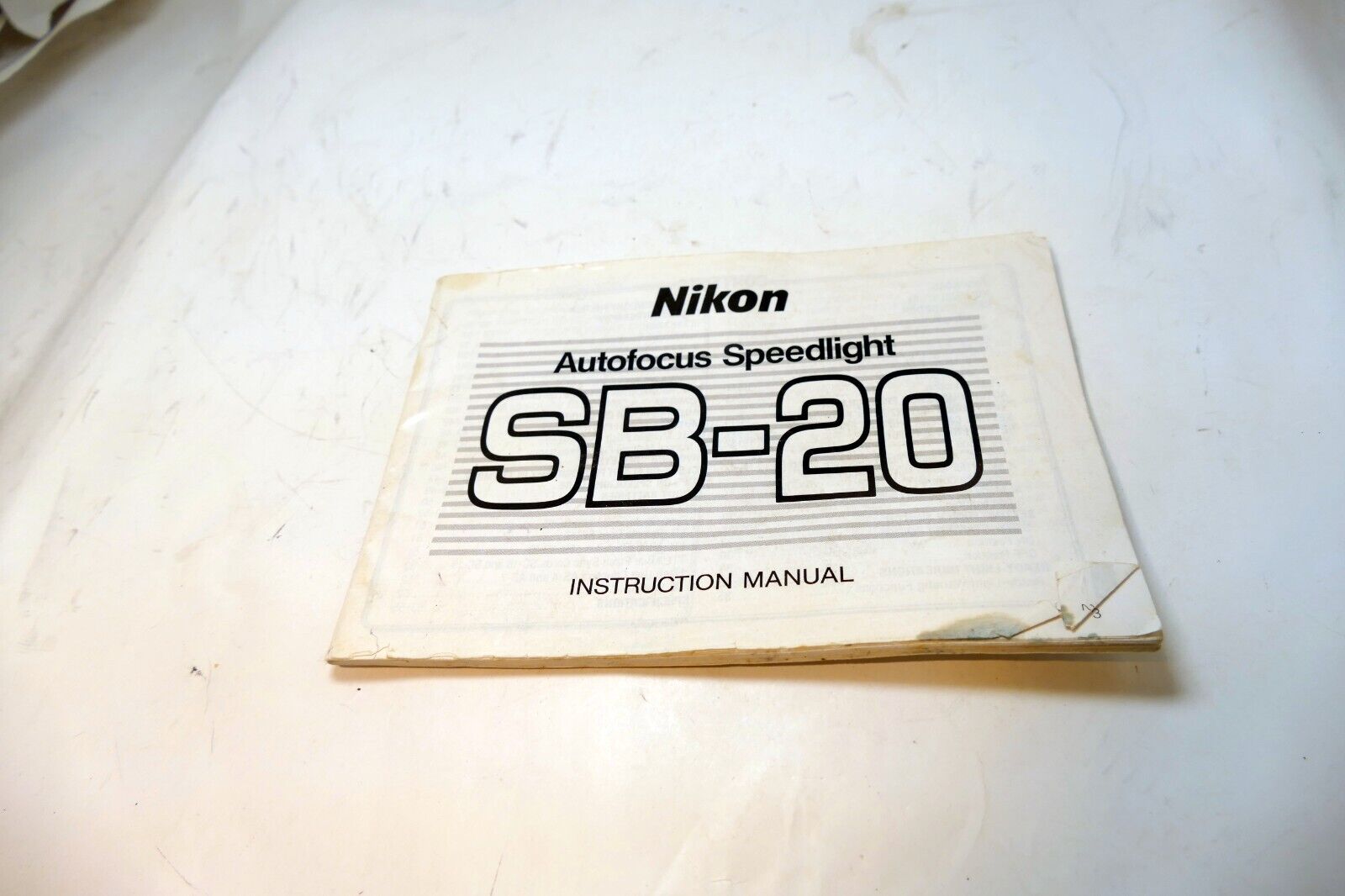 Nikon SB-20 Speedlight Flash Instructions manual guide English EN - vintage