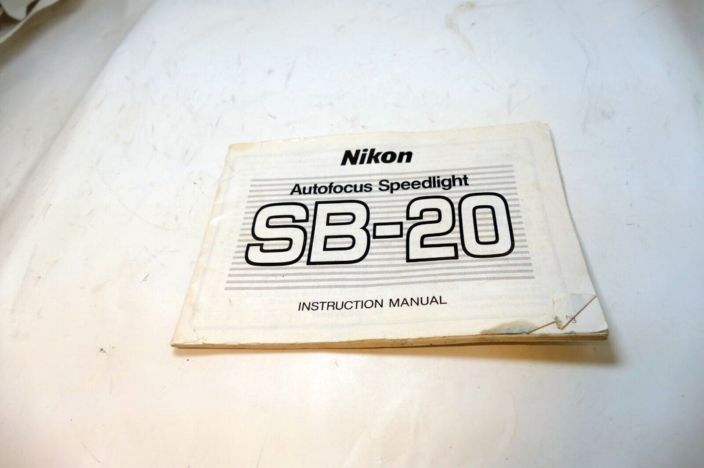 Nikon SB-20 Speedlight Flash Instructions manual guide English EN - vintage