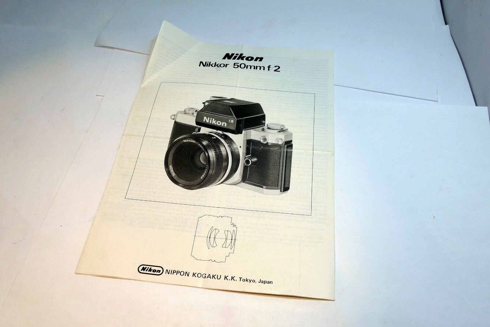 Nikon Nikkor 50mm f2 Lens  Brochure Guide specifications