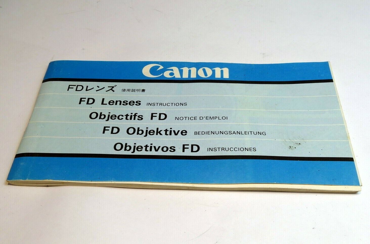 Canon FD camera Brochure Instructions Chart Guide English E