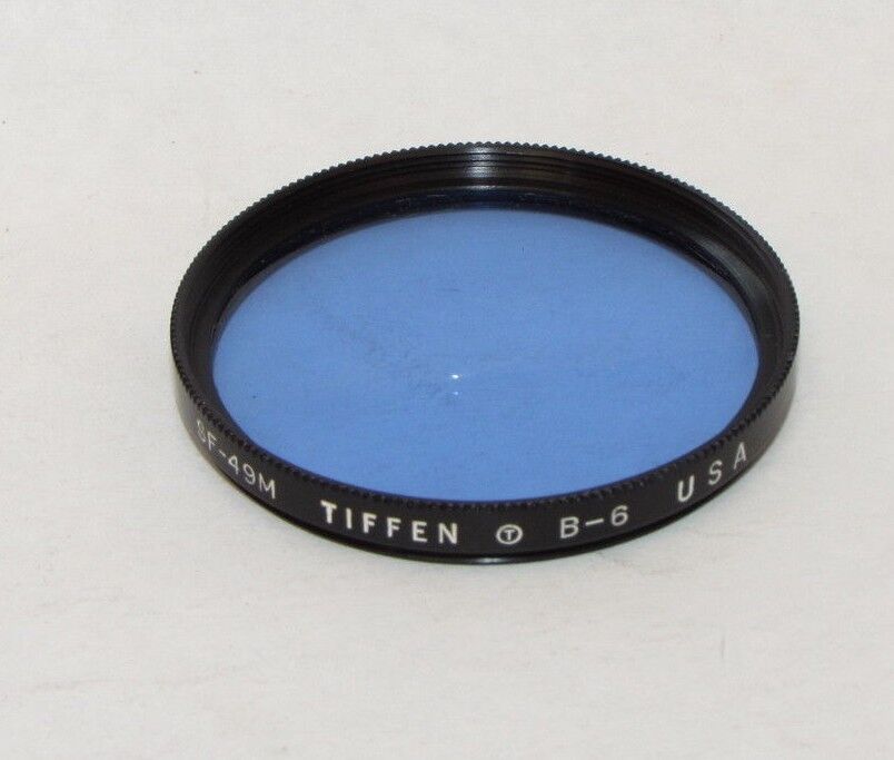 Genuine Tiffen B-6 BLUE SF-49M 49mm Lens Filter Made in USA O32829