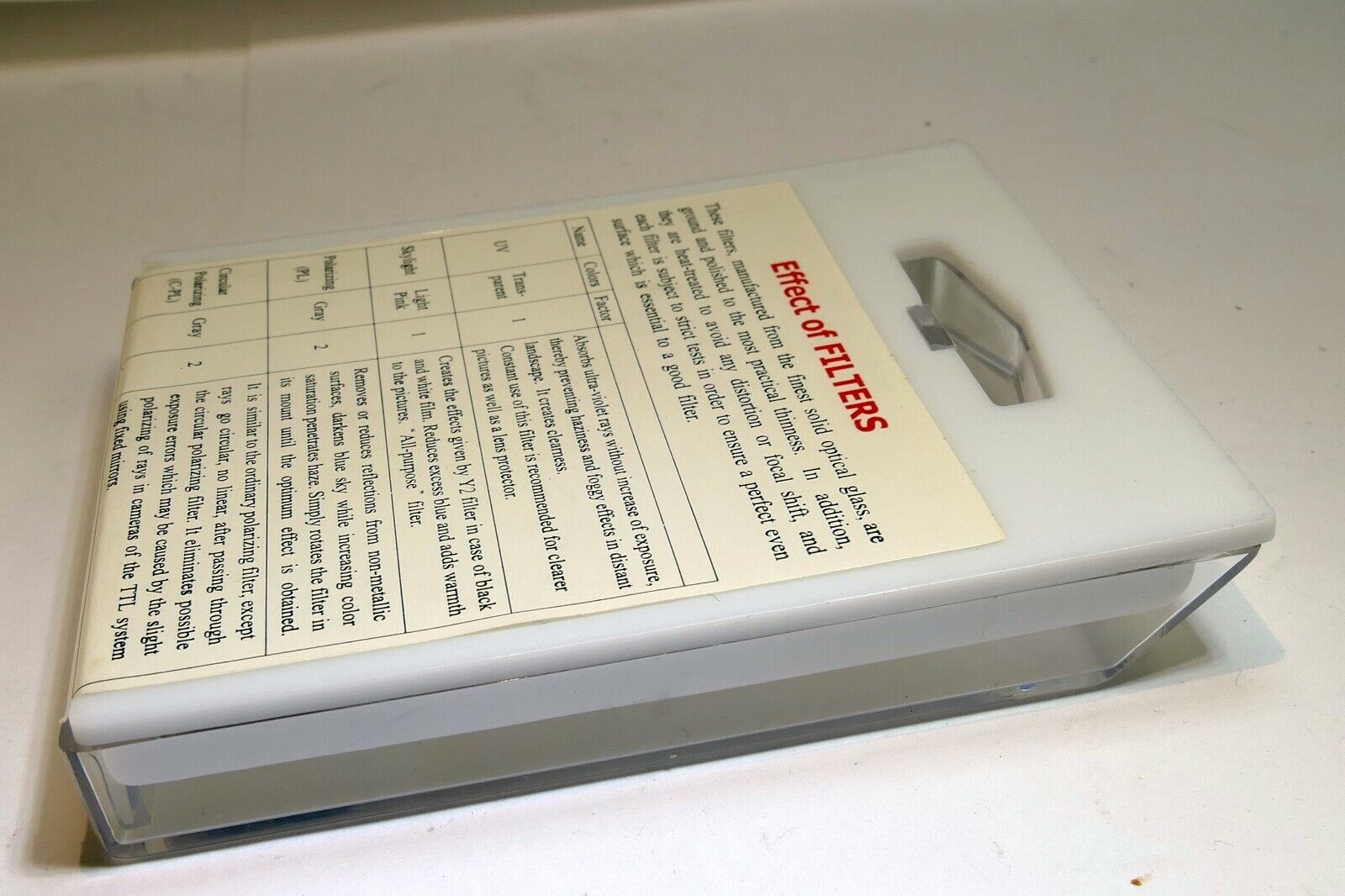 plastic case for 49mm filter