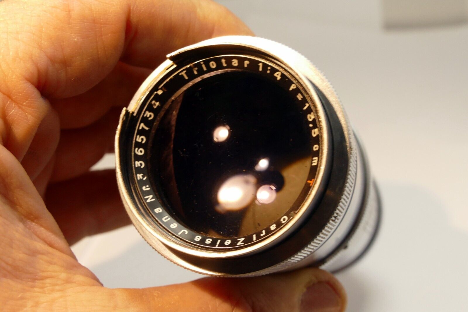 Carl Zeiss Jenna Triotar 13.5cm  f4 T  Lens Exakta mount - AS IS Parts or Repair