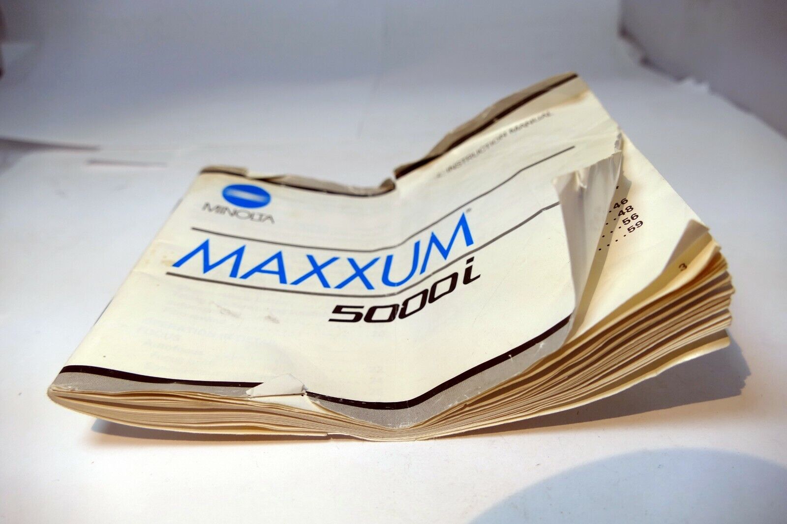 Minolta Maxxum 5000i Camera Guide Owners Manual  English EN