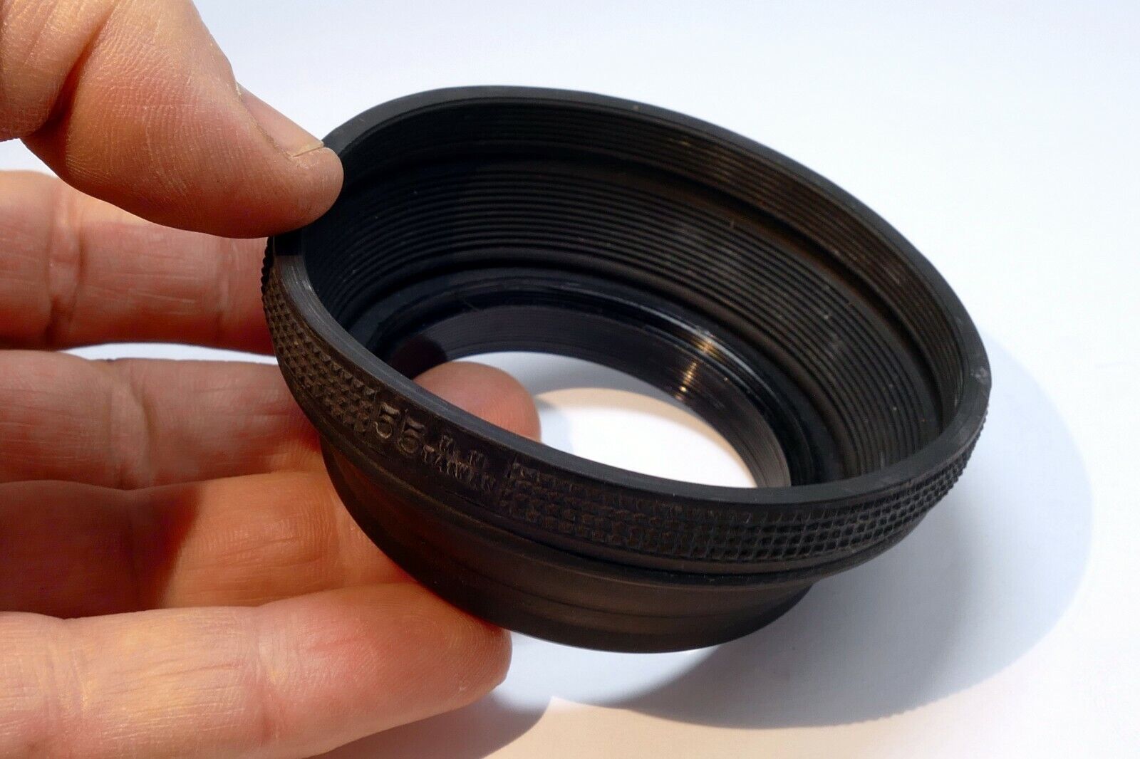 55mm Rubber Collapsible Lens Hood Shade Telephoto 80-200mm  double threaded