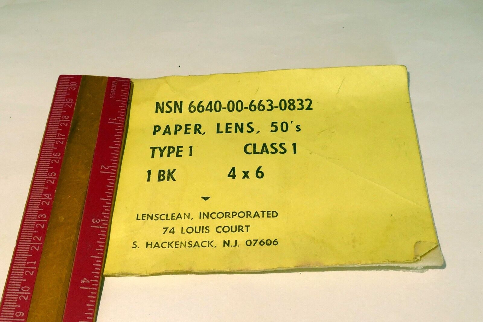 1950' Camera Lens Cleaning Tissue Paper vintage  Lensclean NJ