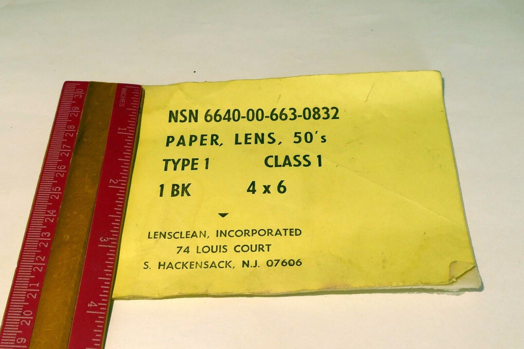 1950' Camera Lens Cleaning Tissue Paper vintage  Lensclean NJ