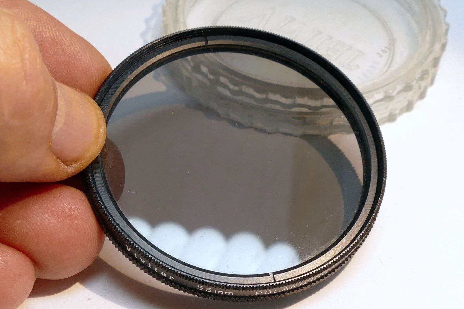 Vivitar 55mm Lens Filter Polarizing PL Linear thin profile - excellent condition