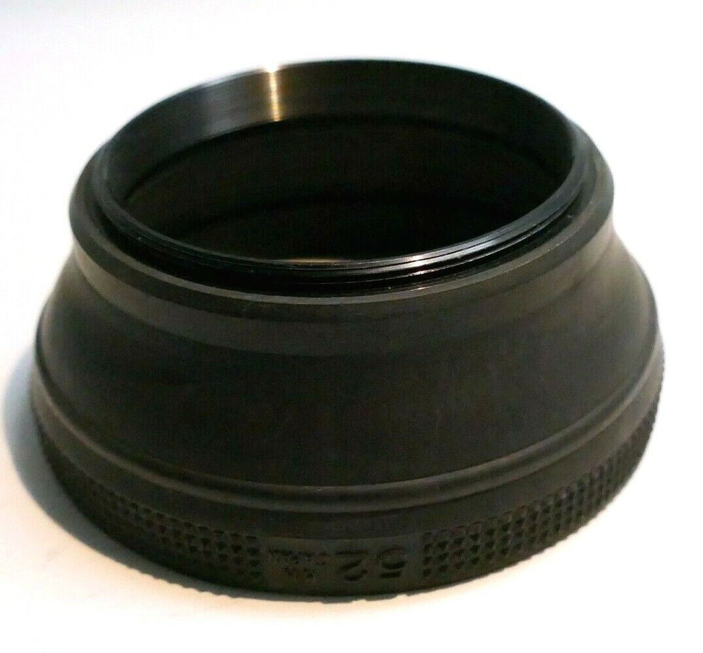 52mm rubber lens hood shade for normal 50mm f1.8 to medium telephoto 85mm f2.8