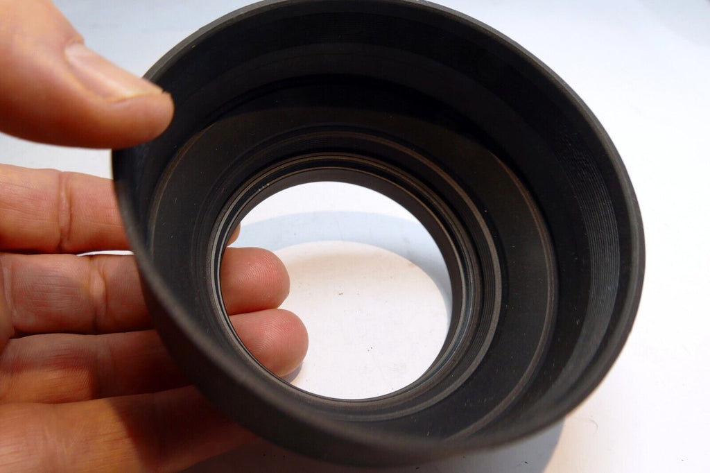 67mm Rubber Lens Hood Shade double threaded 3-way wide angle & telephoto