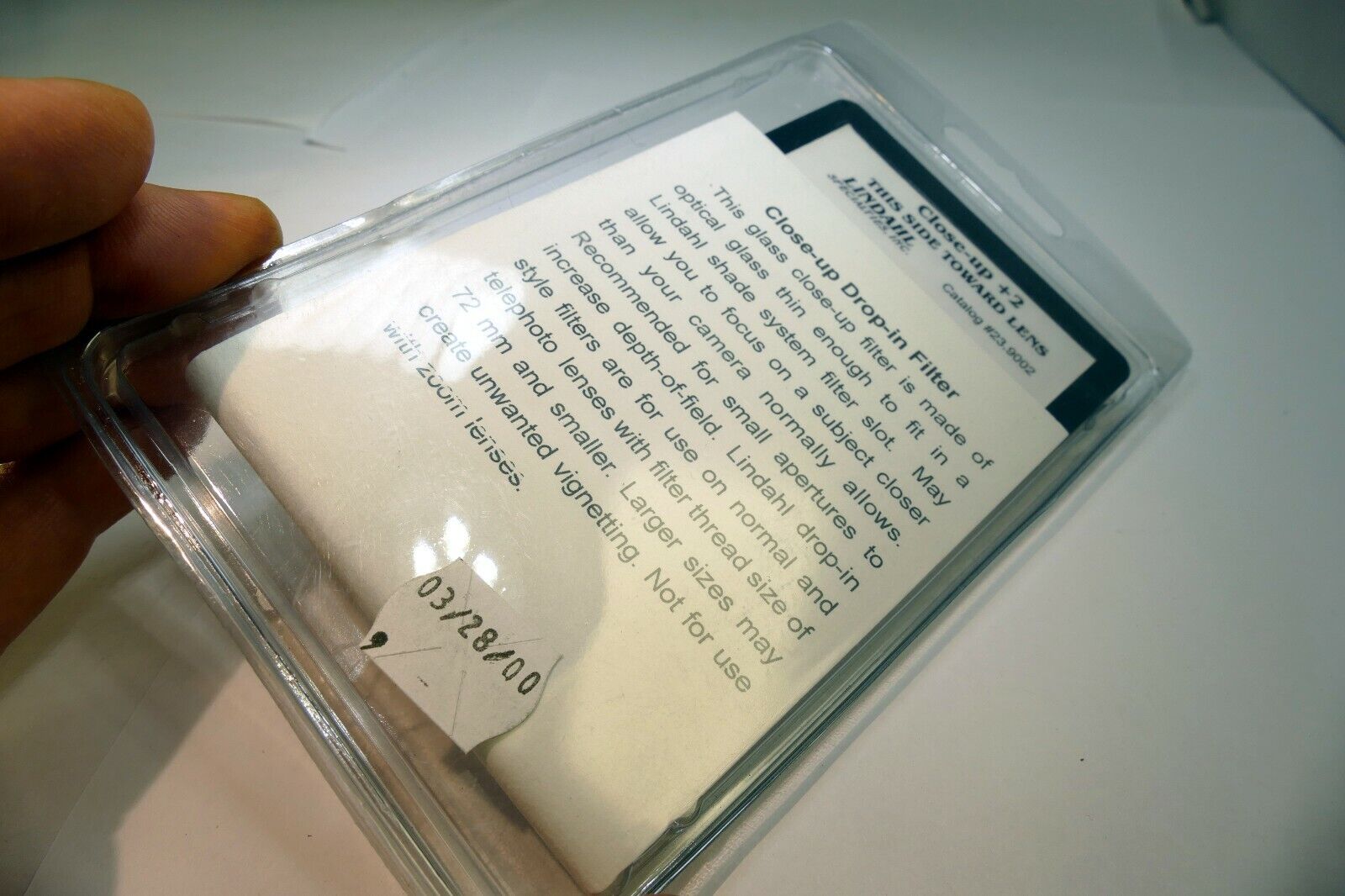 Close-up +2 Macro lens Filter drop in square 3X3" for Lindahl specialties