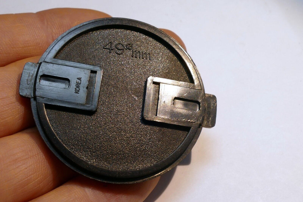 Front 49mm Lens cap snap on type  made in Hong Kong