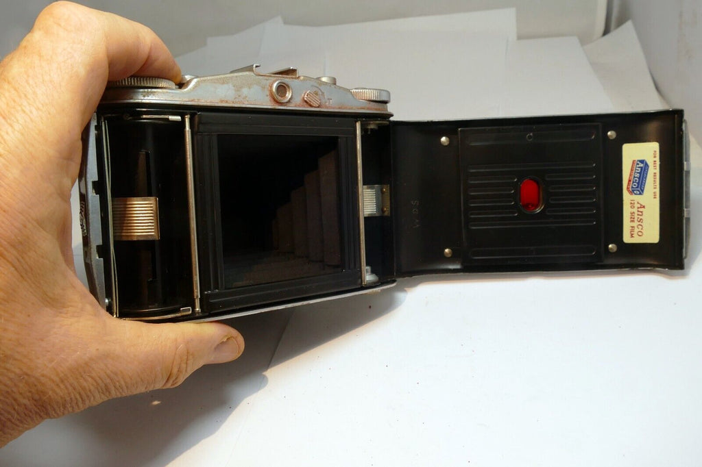 Agfa-Ansco Speedex Special Folding Camera With 85mm f/4.5 Apotar Lens 4X5 medium