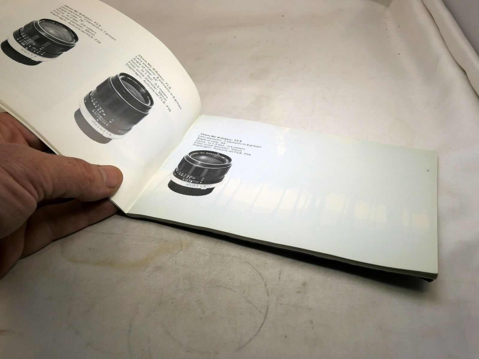 Minolta SR-T camera Lens Guide System Information List  English E