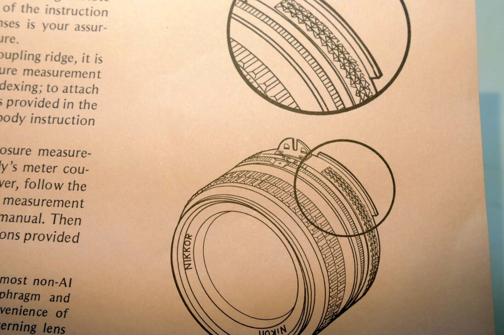 Nikon card for Ai coupling guide  for F camera Non Ai