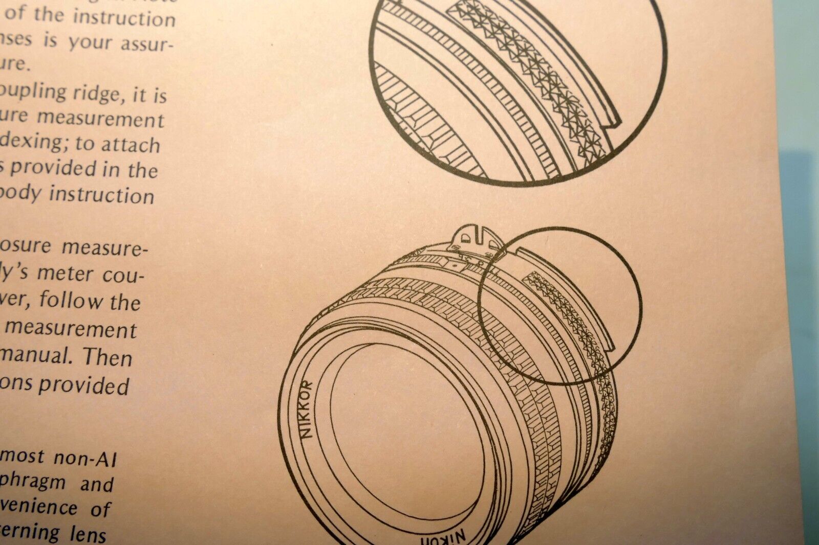 Nikon card for Ai coupling guide  for F camera Non Ai
