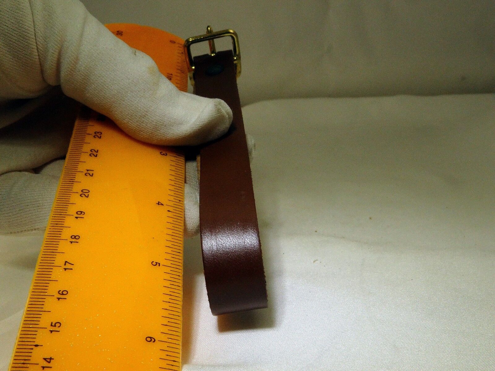 leather camera case strap 11" long  with only one buckle