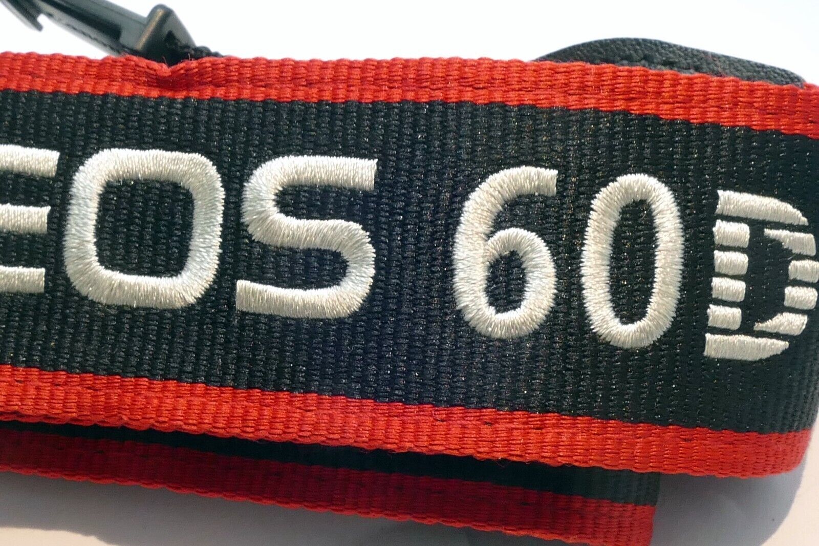 Canon EOS 60D Camera Shoulder Neck Strap Black-Red  4cm wide -  Genuine OEM