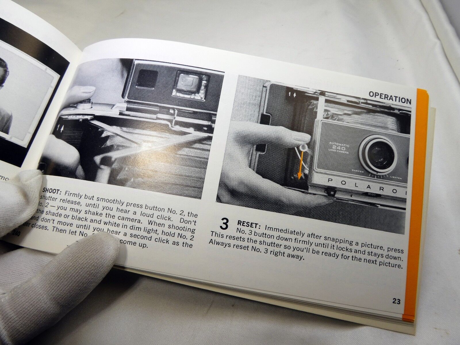 Polaroid Automatic 240 land Camera  instructions English
