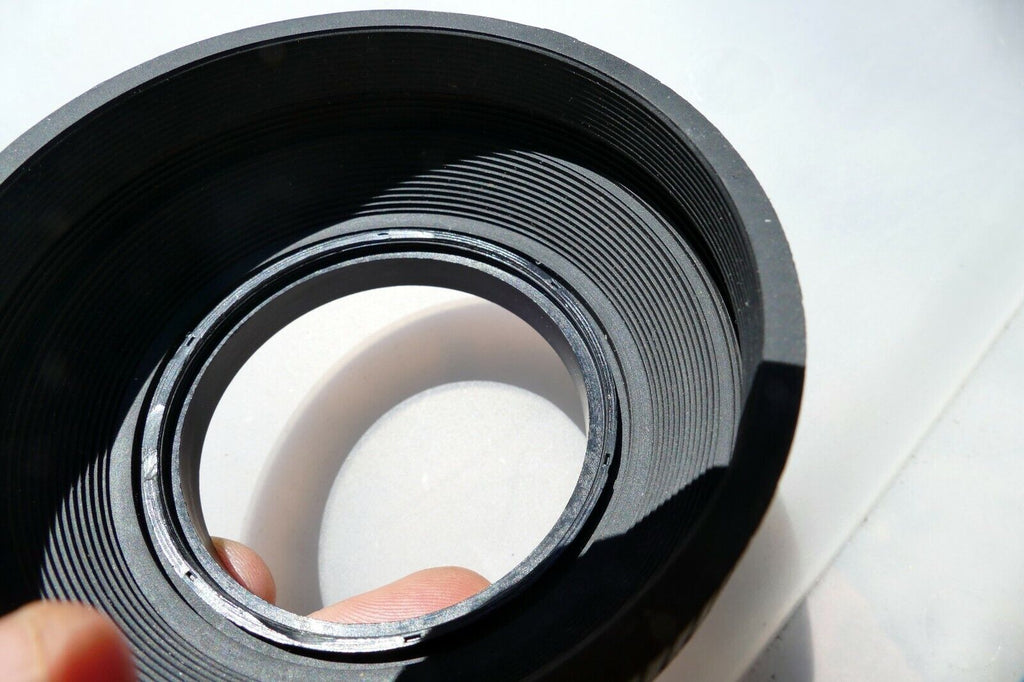 58mm Rubber Lens Hood Shade with double threads in the front for f1.7 f1.4