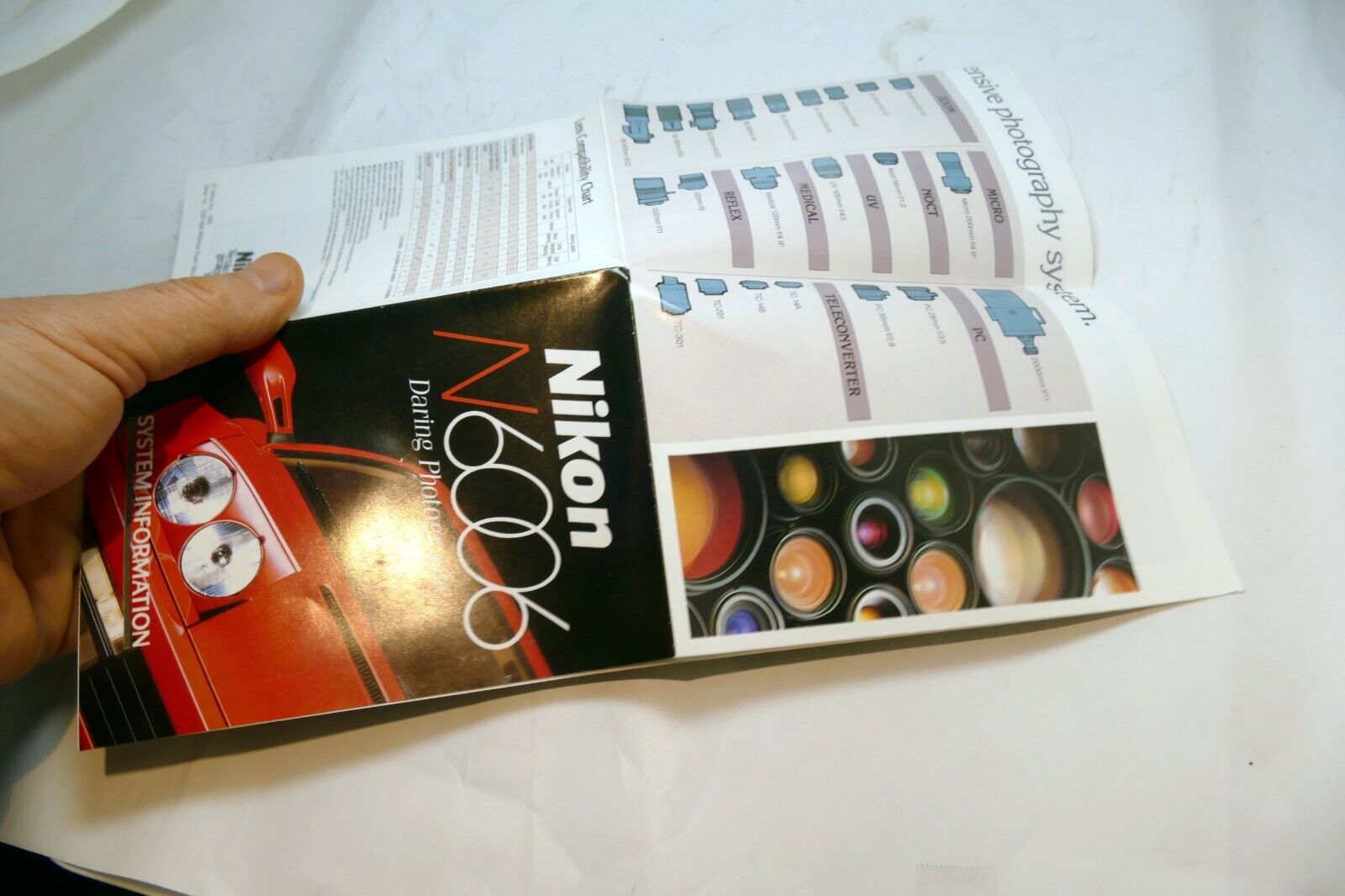 Nikon F N6006 Camera System Information Brochure accessory list  1996