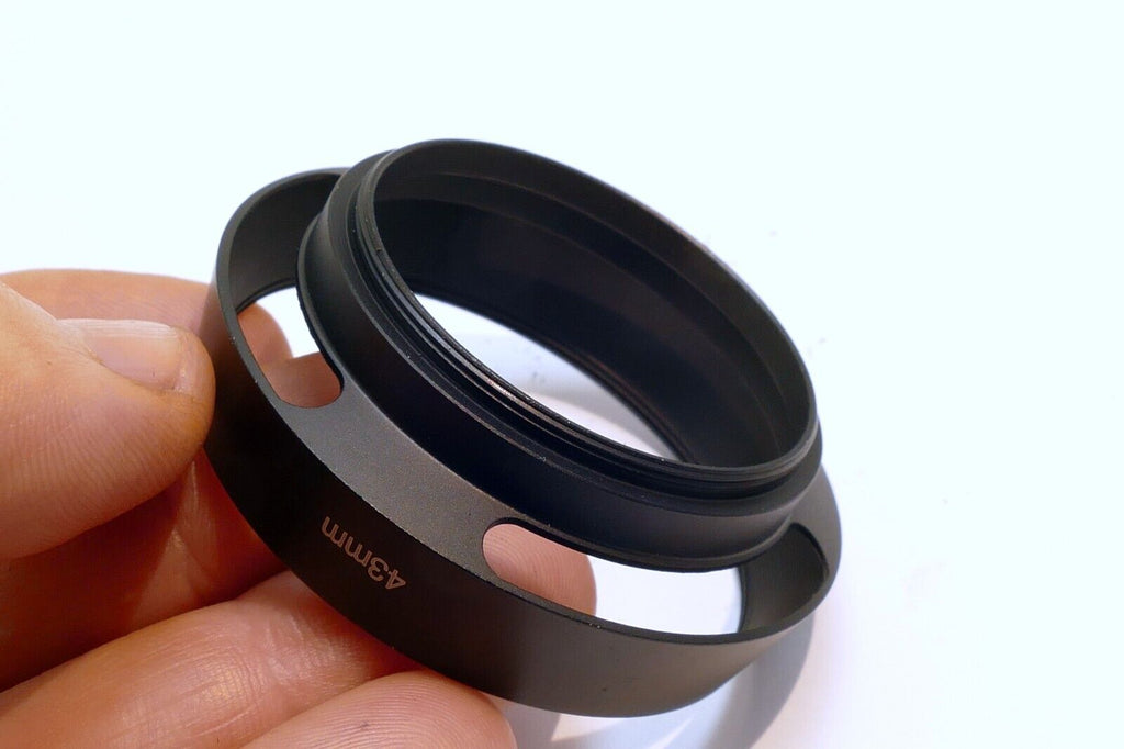 43mm Lens Hood Shade  vented metal screw in threaded double Fujifilm XF 23mm f/2
