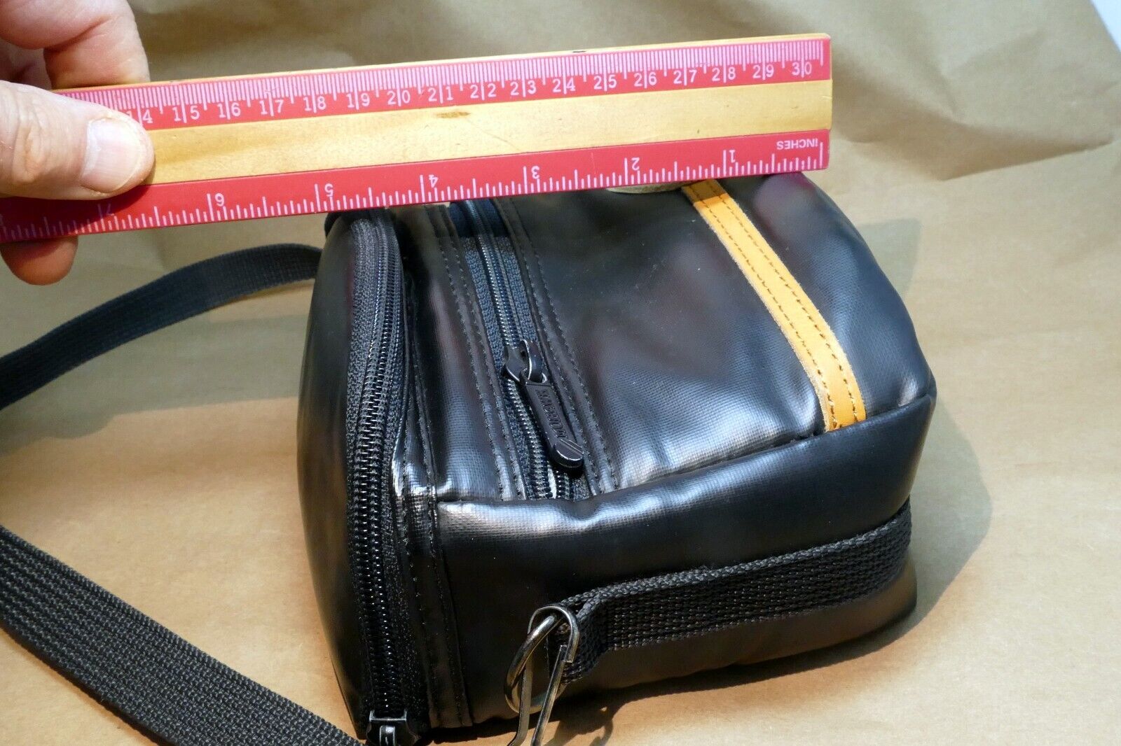 Mohawk digital camera messenger bag case with shoulder strap 6X5X3" native
