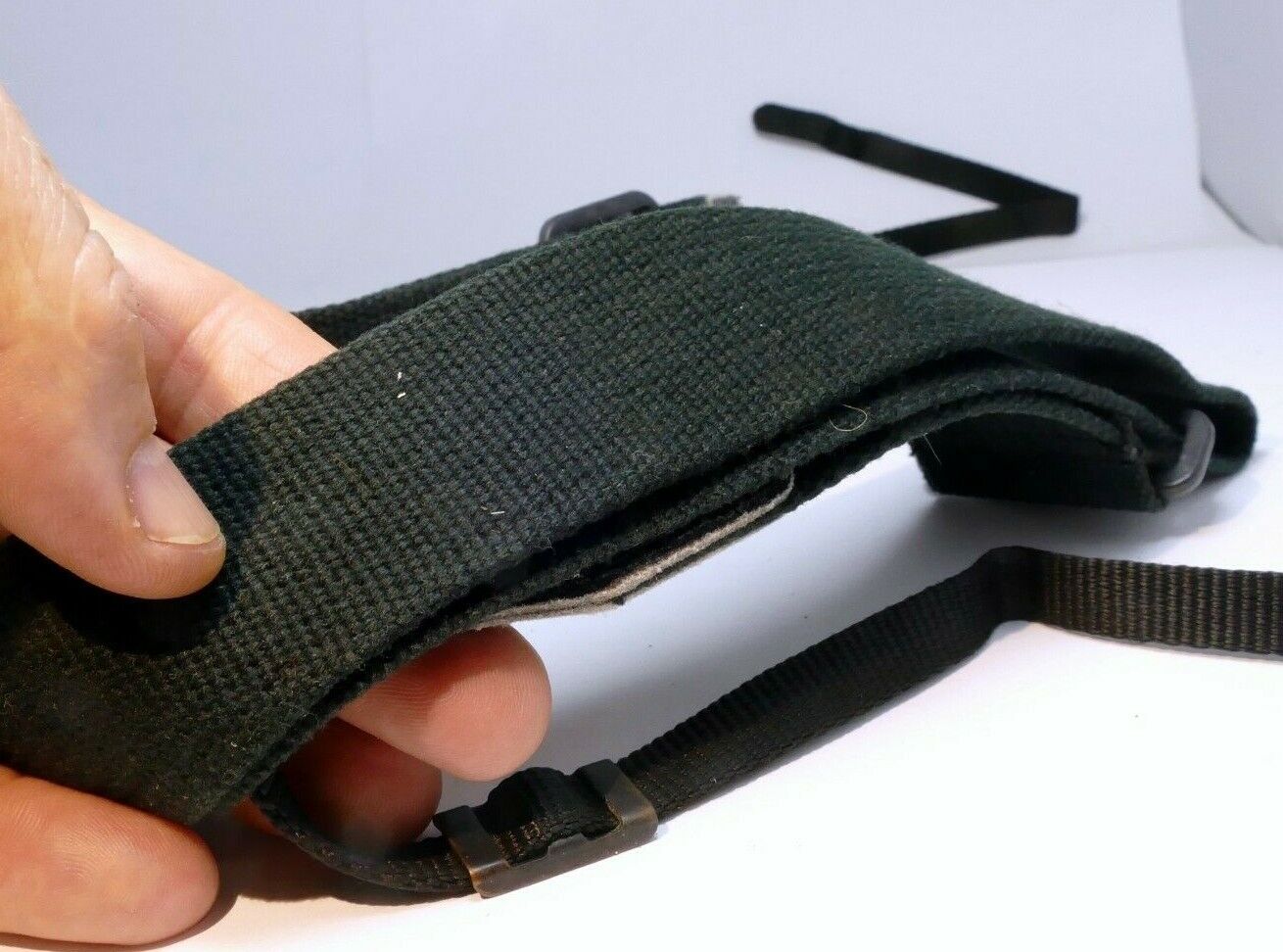 Minolta Canvas Black camera neck hand strap 44" long 4cm wide