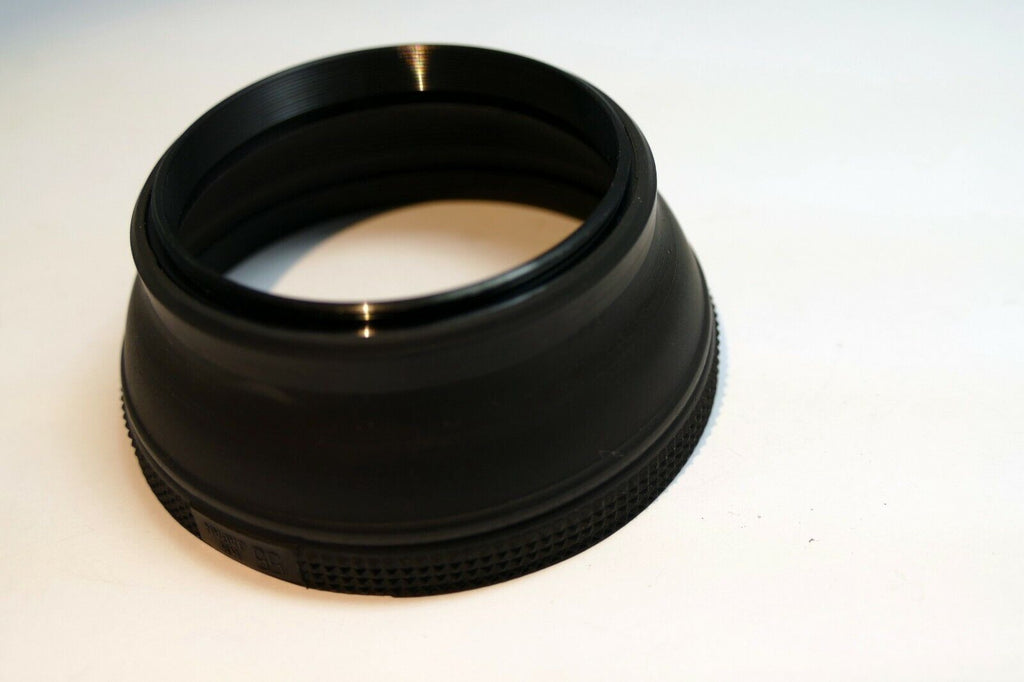55mm Lens Hood Shade Collapsible Rubber double threaded screw in for normal 50mm