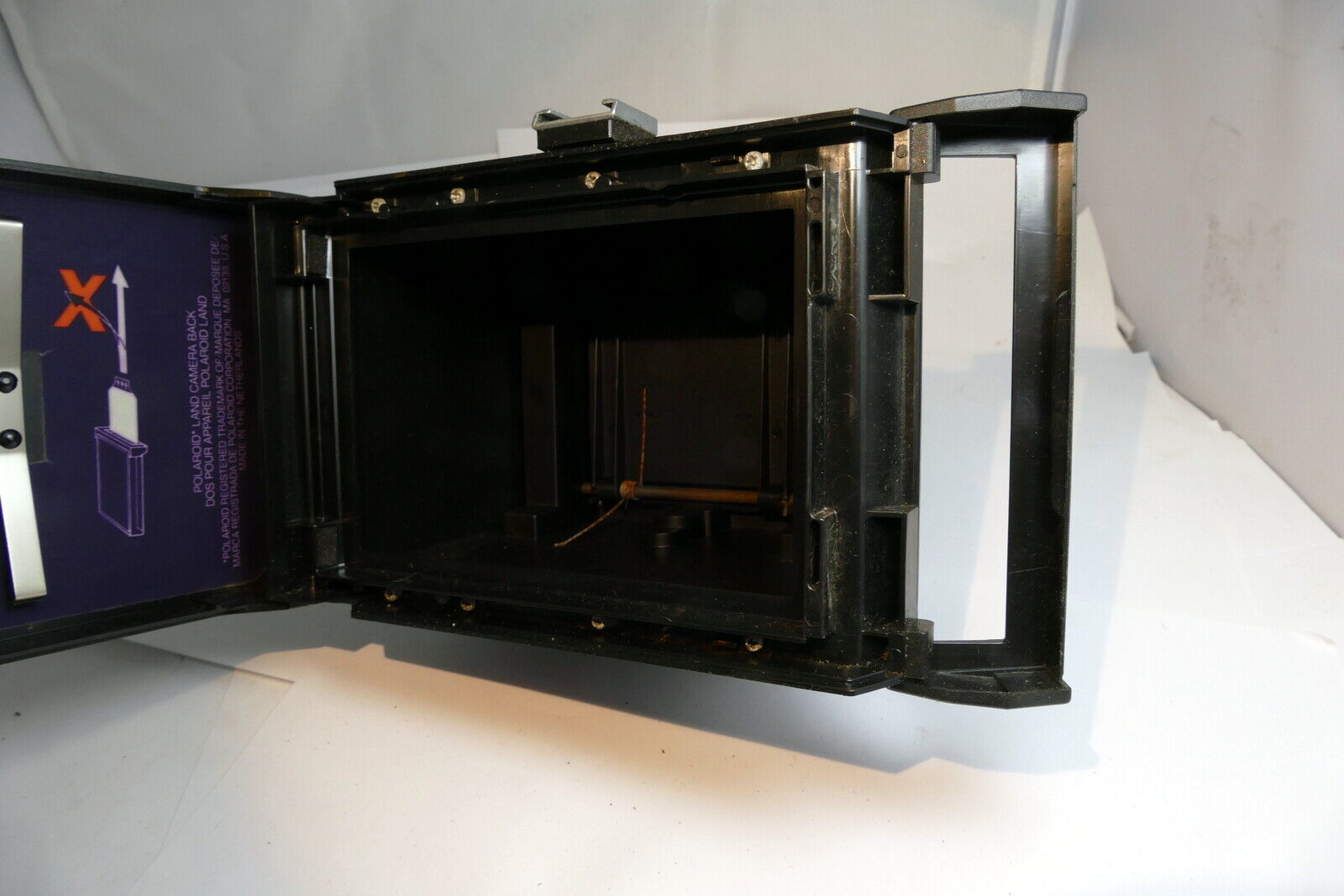 Polaroid land camera back for CU-5 MP macro  lens system