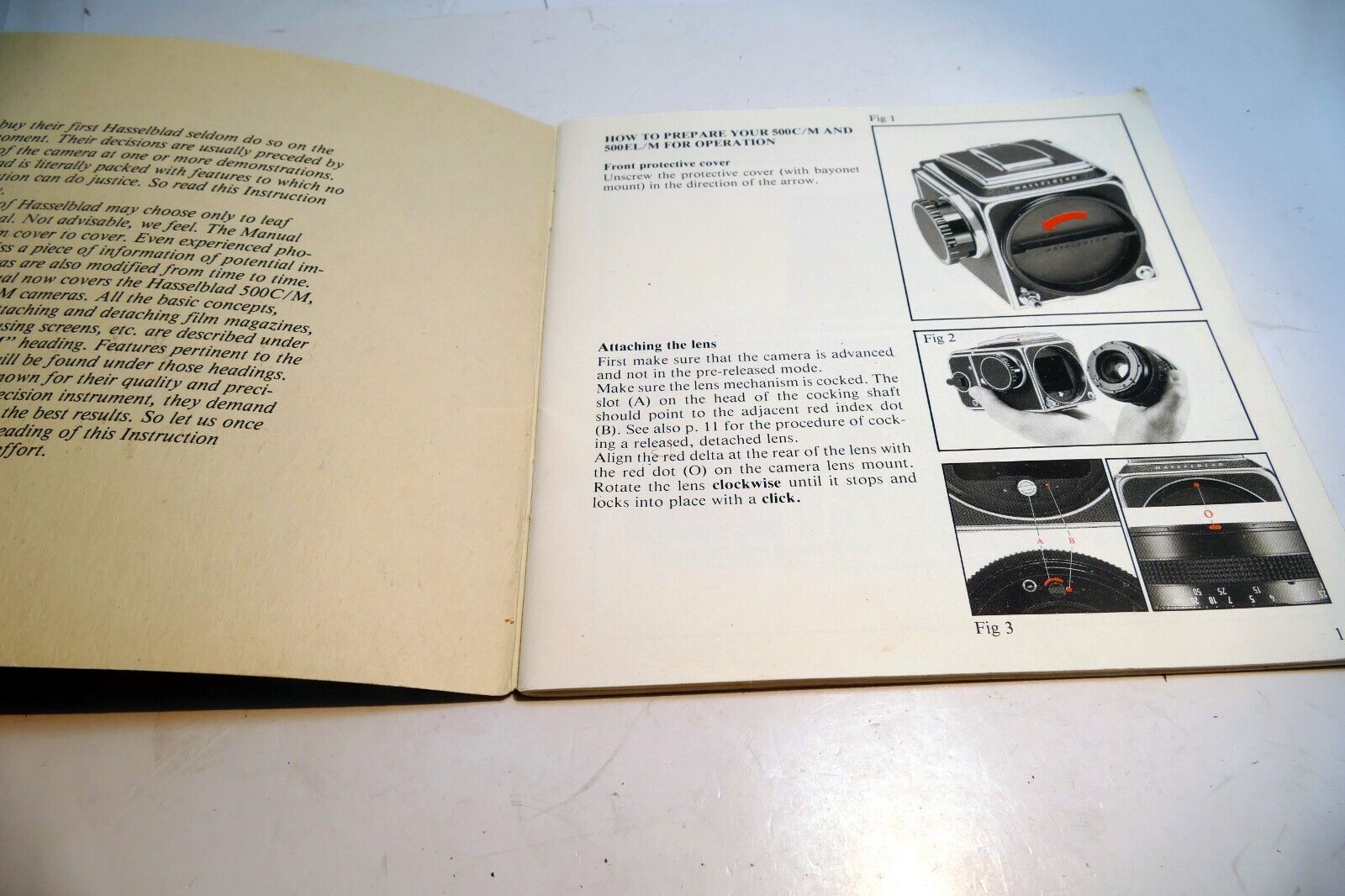 Hasselblad 500 C/M EL/M SWC  Camera Manual Instruction Guide - English - OEM