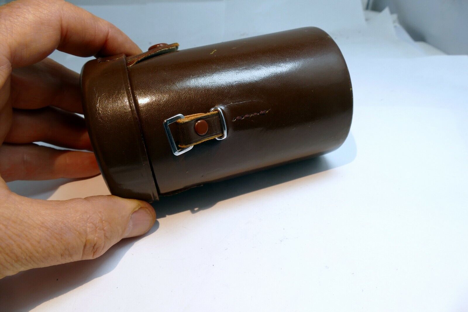 Hard Case Canon for 85mm f1.9 L39  Lens rangefinder Leather vintage Serenar