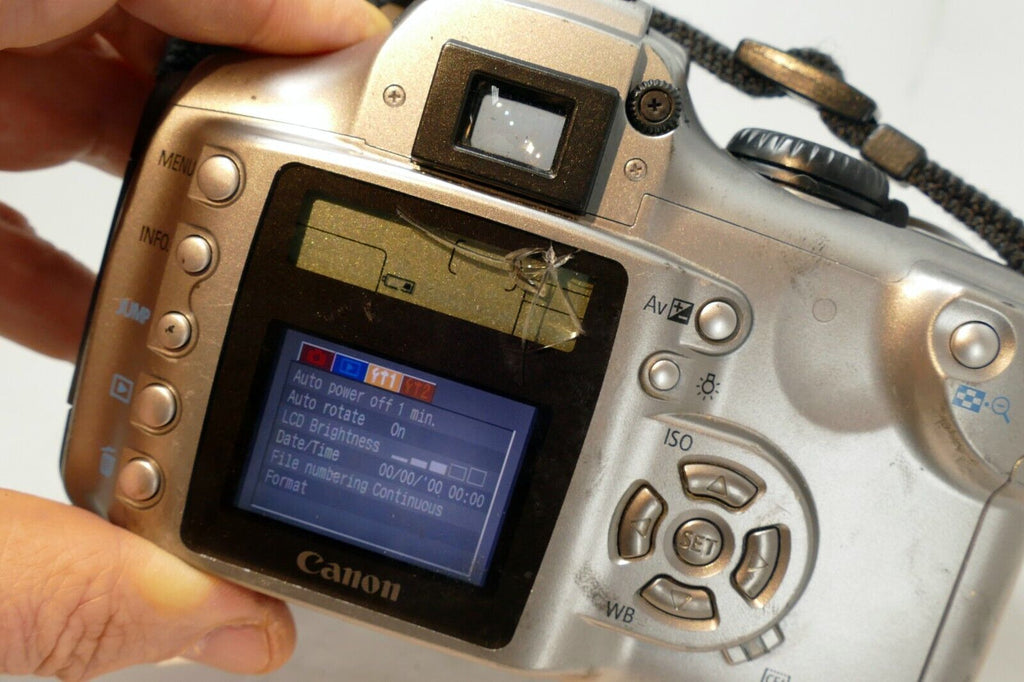 Canon EOS 300D 6MP Digital REBEL SLR Camera - works, but LCD cracked