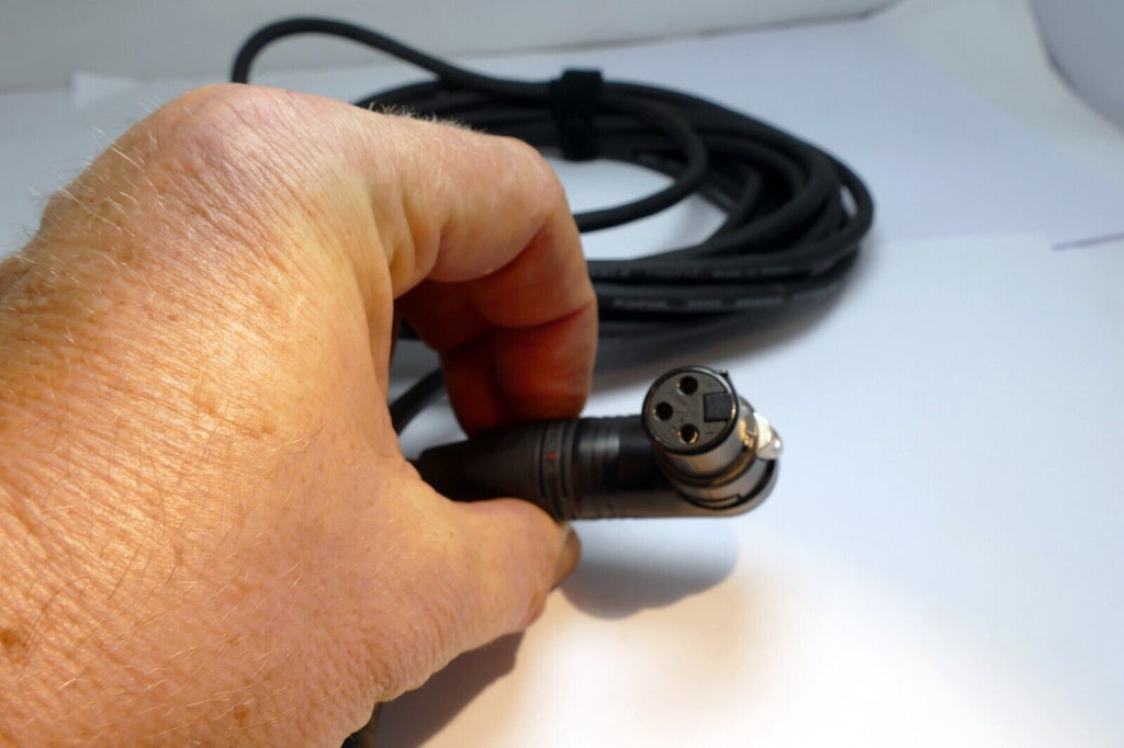 XLR M-F Male to Female 3 pin Audio Cable  20 feet extension adapter 90 deegree