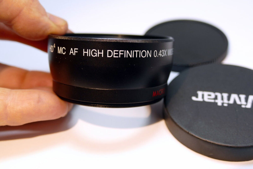 58mm threaded Vivitar  HD wide angle 0.43X AF lens AUX MC High Definition