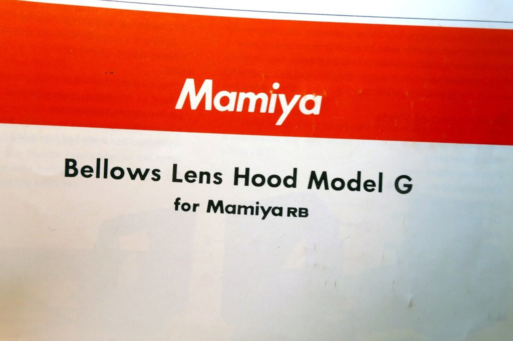 Mamiya RB67 6X7 Bellows Lens Hood Model G OWNER'S MANUAL GUIDE Instructions