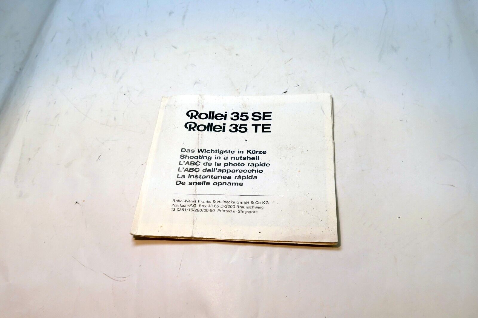 Rollei 35 SE TE  Camera quick guide brochure