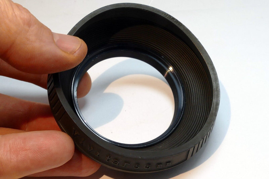 Vivitar 55mm Rubber Lens Hood Shade - poor condition  (rubber rigid from age)
