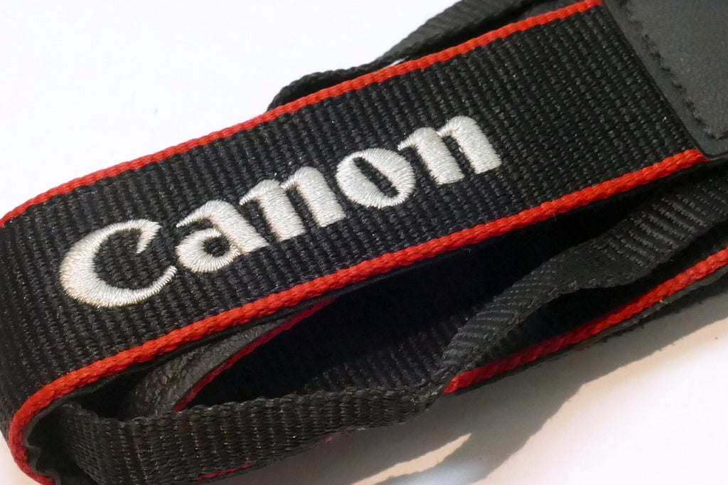 Canon EOS Digital Rebel Camera Neck Shoulder Strap Black /Red 1.2" narrow - OEM