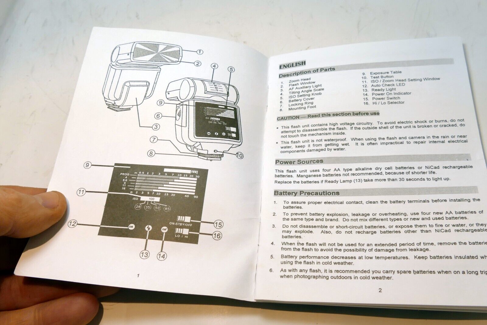 Vivitar 730 AFC AFN Dedicated Flash Instructions manual guide English EN