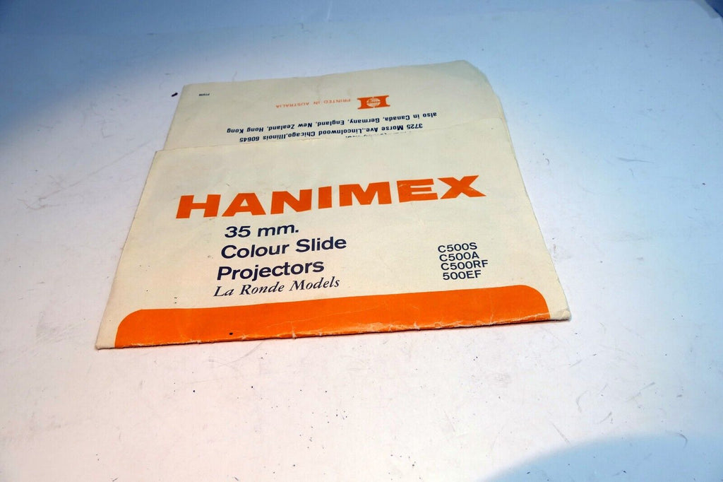 Hanimex 35mm Colour Slide Projector C500S C500A C500RF C500EF brochure list