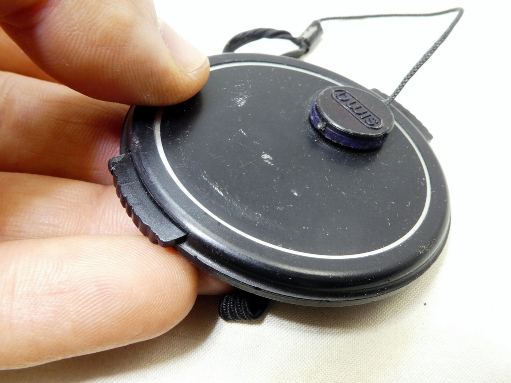 58mm Lens Front Cap w/ Keeper String  Black made in Japan